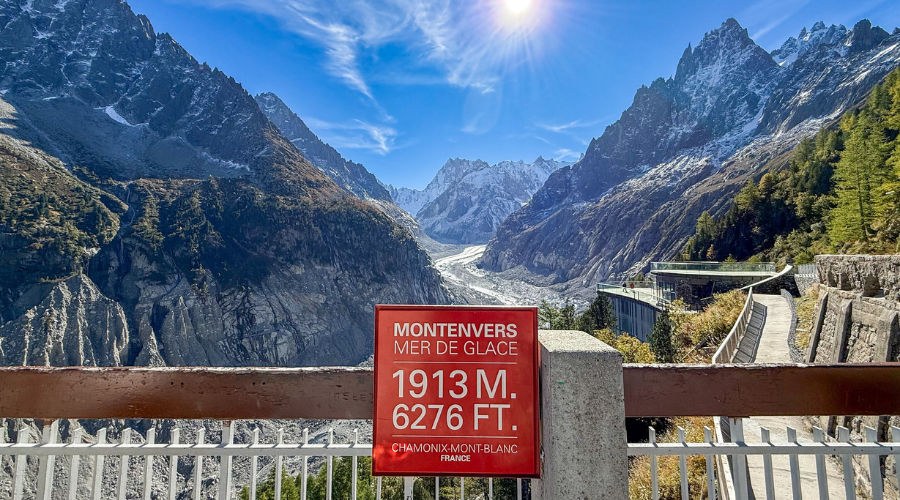 Vue sur la Mer de Glace - été